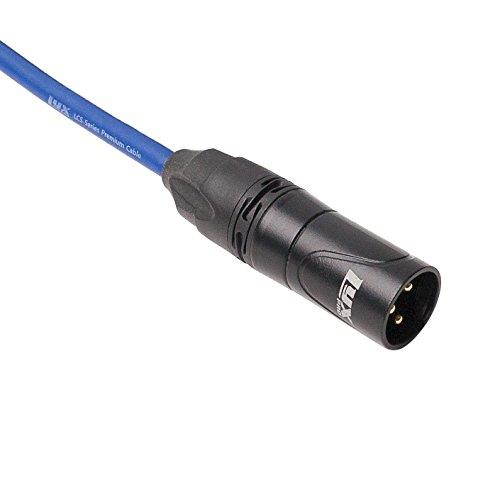LyxPro Balanced XLR Cable Premium Series Microphone Cable, Speakers and Pro Devices Cable, 1.5 Ft RA Female- Blue