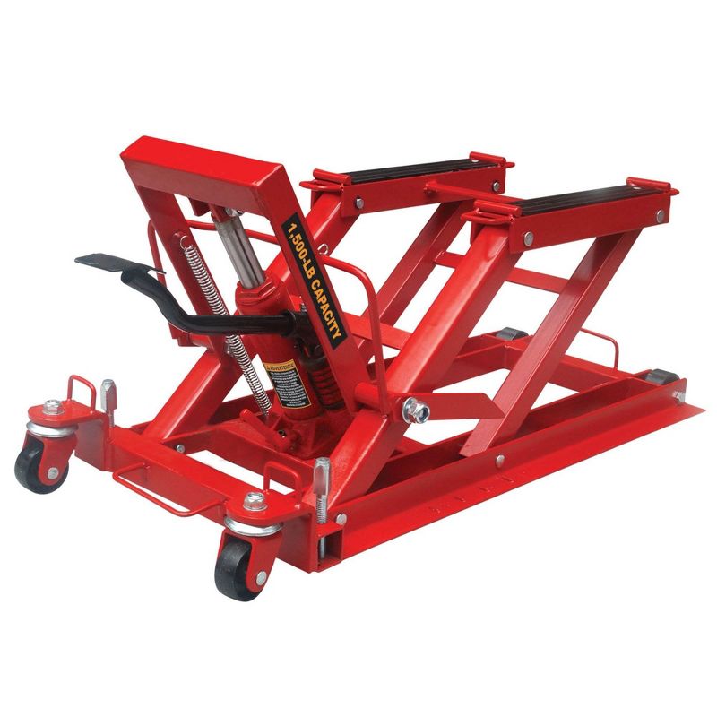 Torin Big Red .75 Ton 1500 Pound Capacity Motorcycle ATV UTV Equipment Jack Lift