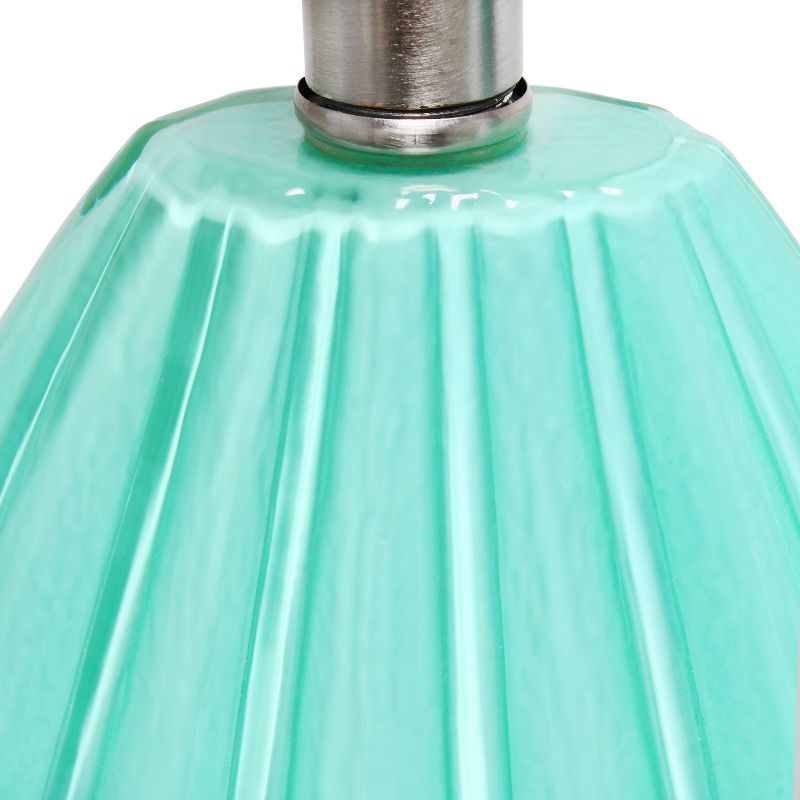 Pleated Table Lamp with Fabric Shade Seafoam - Lalia Home