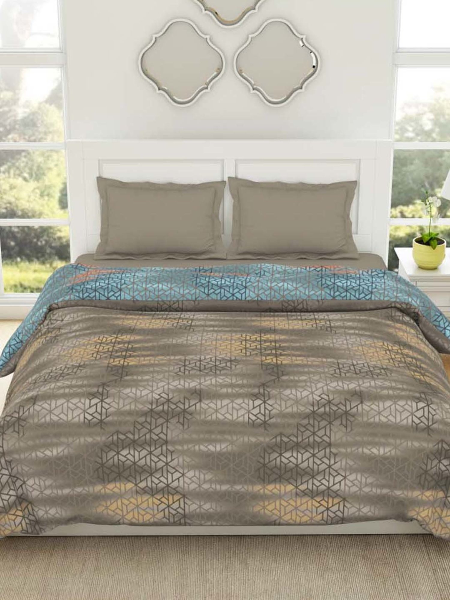 Spaces Pumice Stone Cotton 144 TC Double Bed Quilt