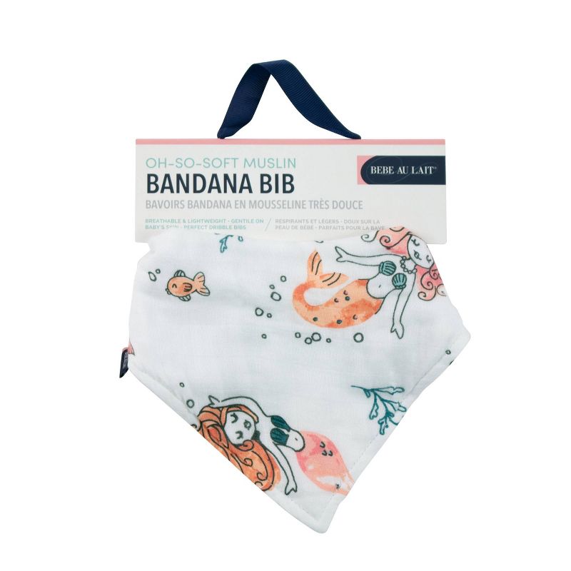 Bebe au Lait Luxury Muslin Bandana Bib - Mermaids