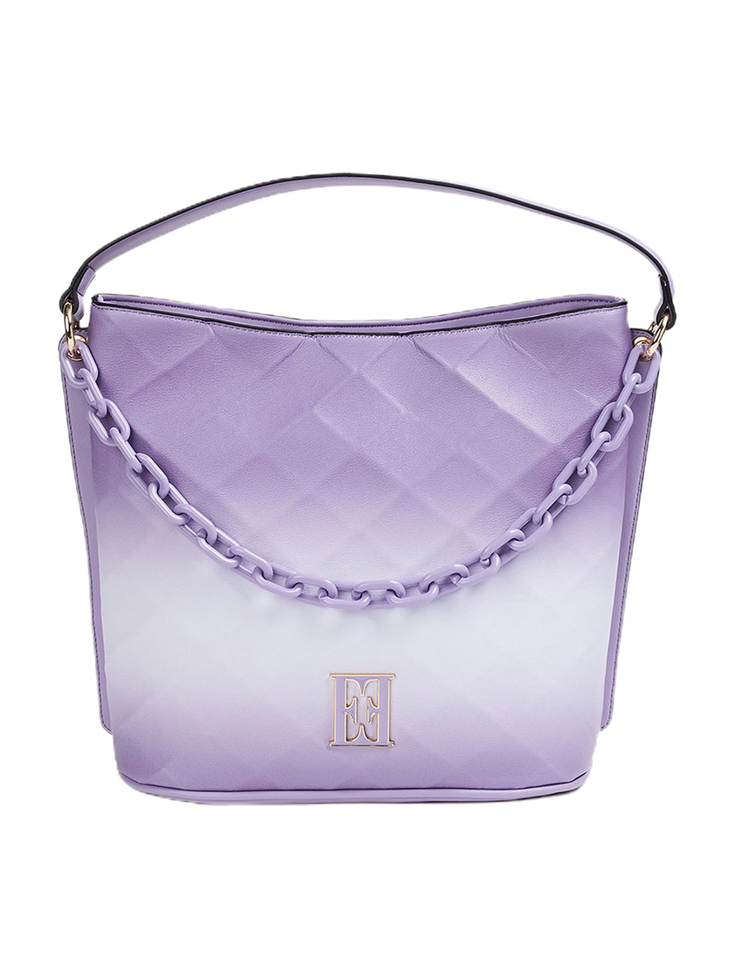 Elle Lilac Textured Hobo Bag