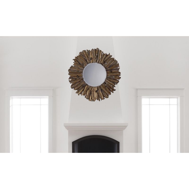 Sunburst Hemani Antique Gold Decorative Wall Mirror - Uttermost