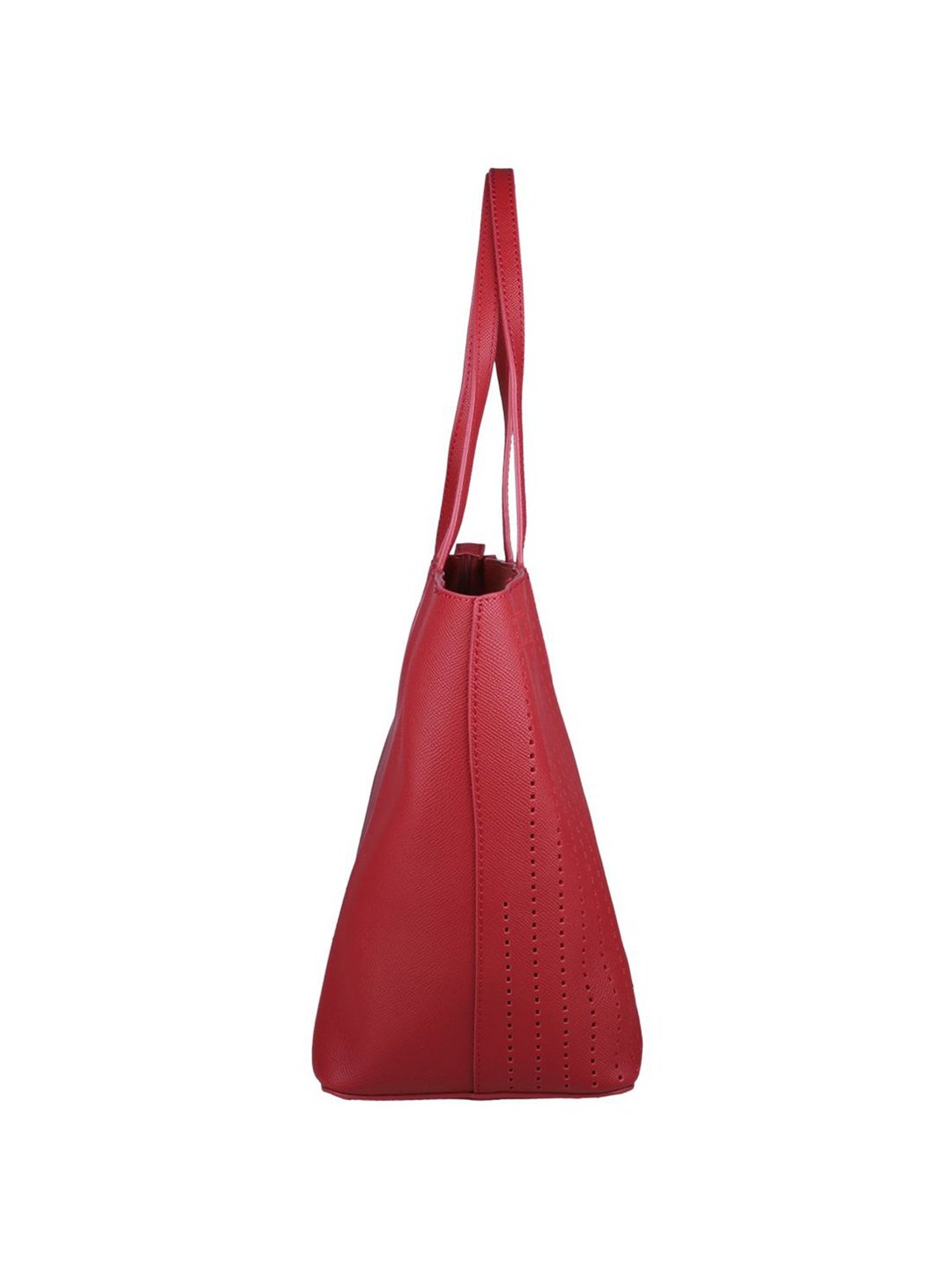 Giordano Red Perforated Medium Tote Handbag