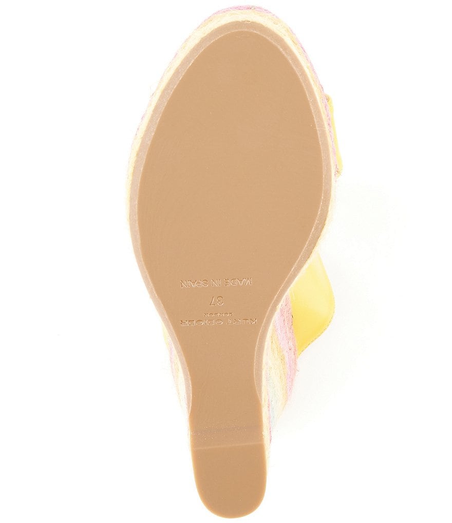 Kurt Geiger London Ariana Leather Rainbow Espadrille Wedges