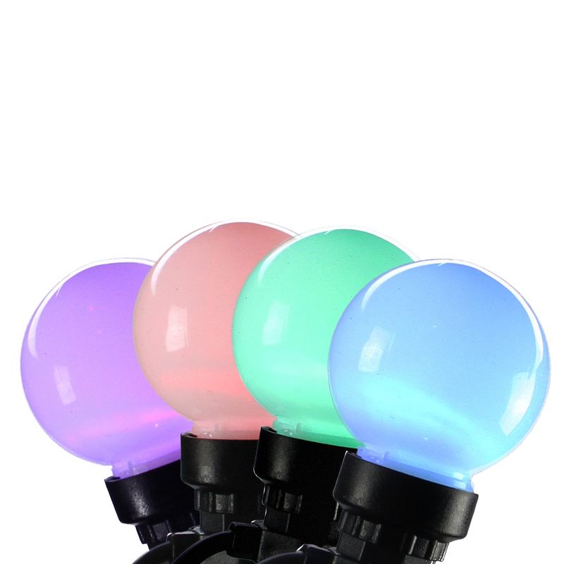 Kaemingk 20 Multi-Color LED G45 Globe Christmas Lights - 31 ft Black Wire