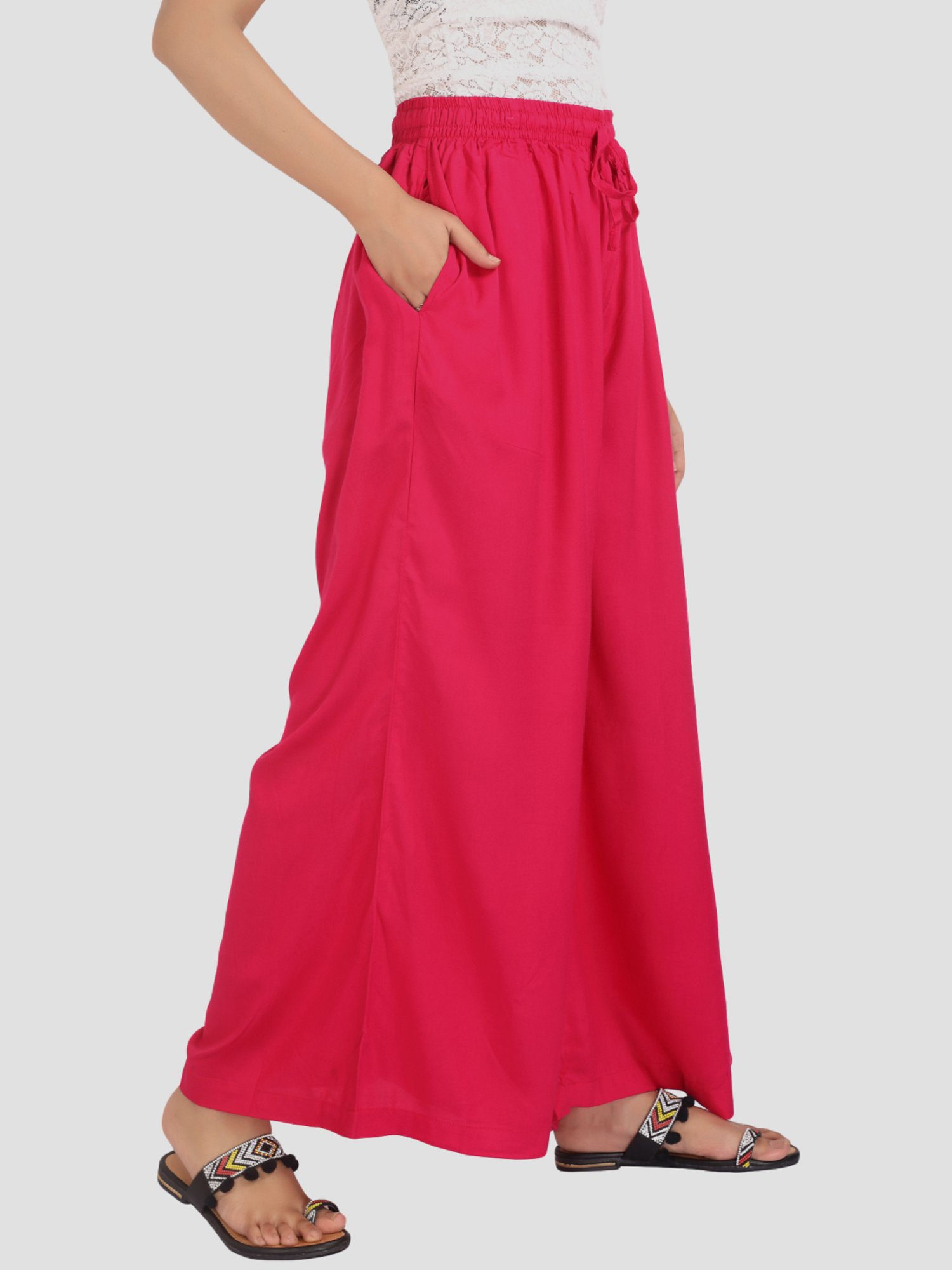 Cotton Culture Magenta Regular fit Palazzos