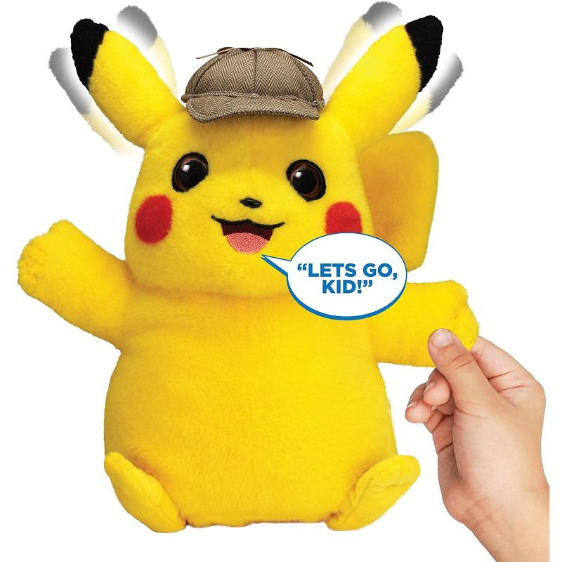 Jazwares Pokemon Detective Pikachu Movie Interactive Talking Plush Toy 12"