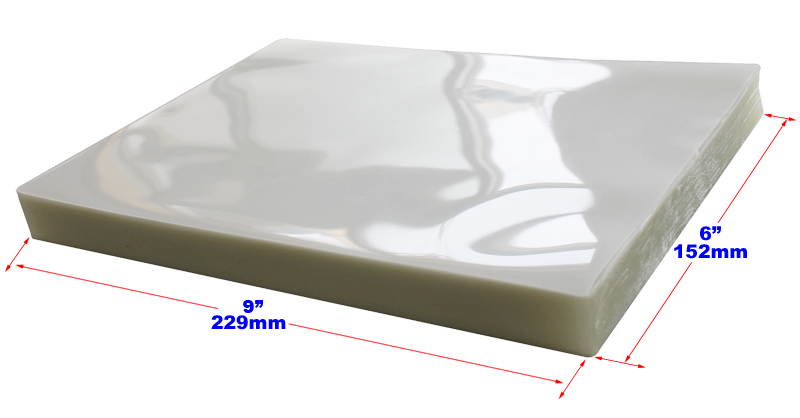 Intsupermai 100pk 6x9" PVC 2Flap 5Mil Glossy Clear Thermal Hot Laminating Pouch Film Laminator