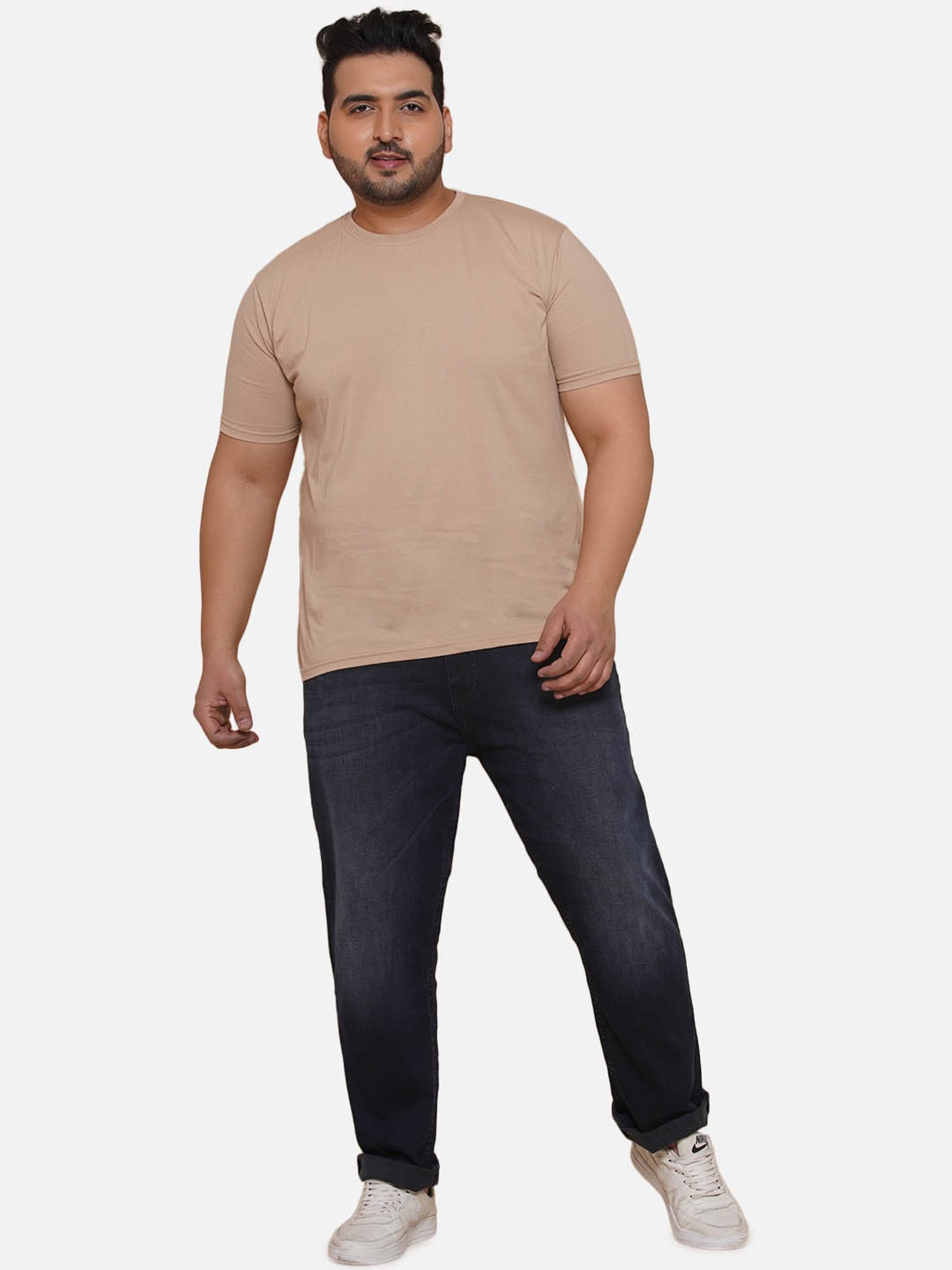 John Pride Blue Regular Fit Plus Size Stretchable Jeans