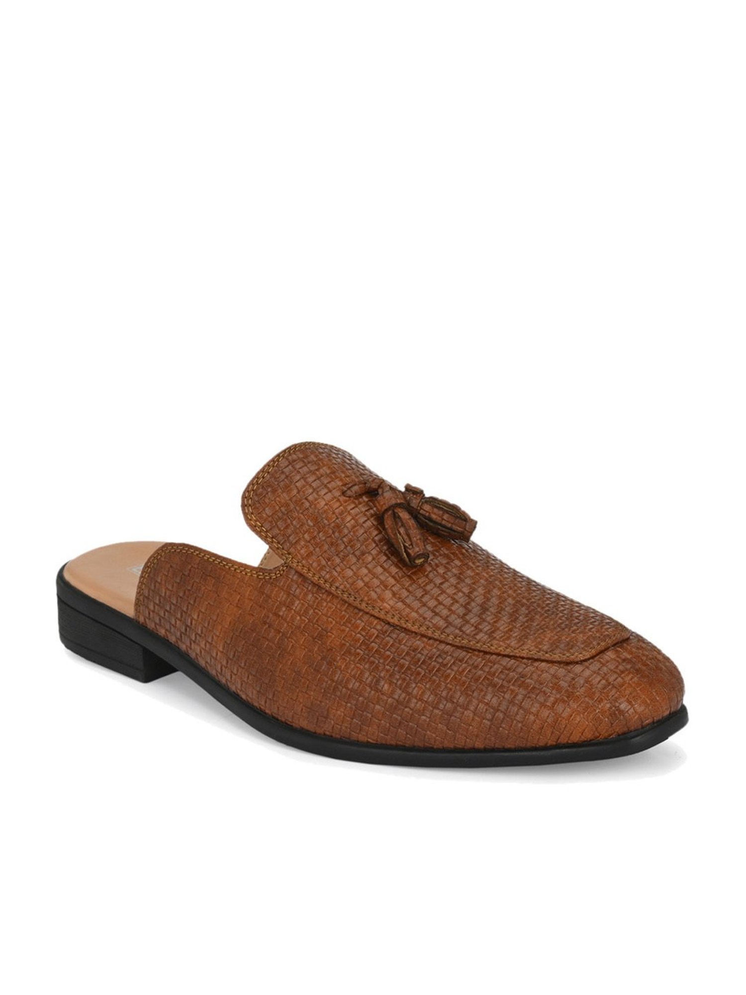 El Paso Men's Tan Mule Shoes
