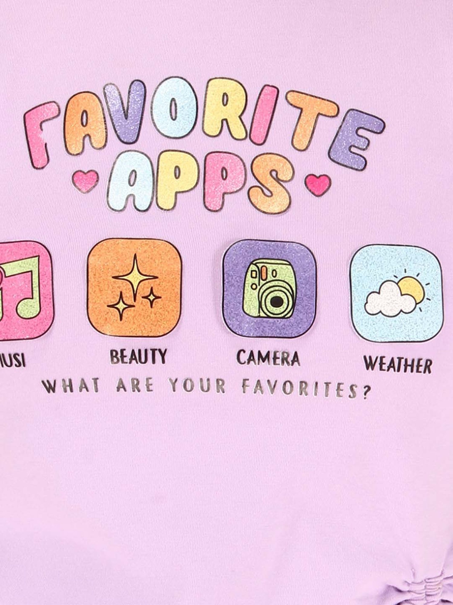 Cutecumber Kids Purple Printed Top