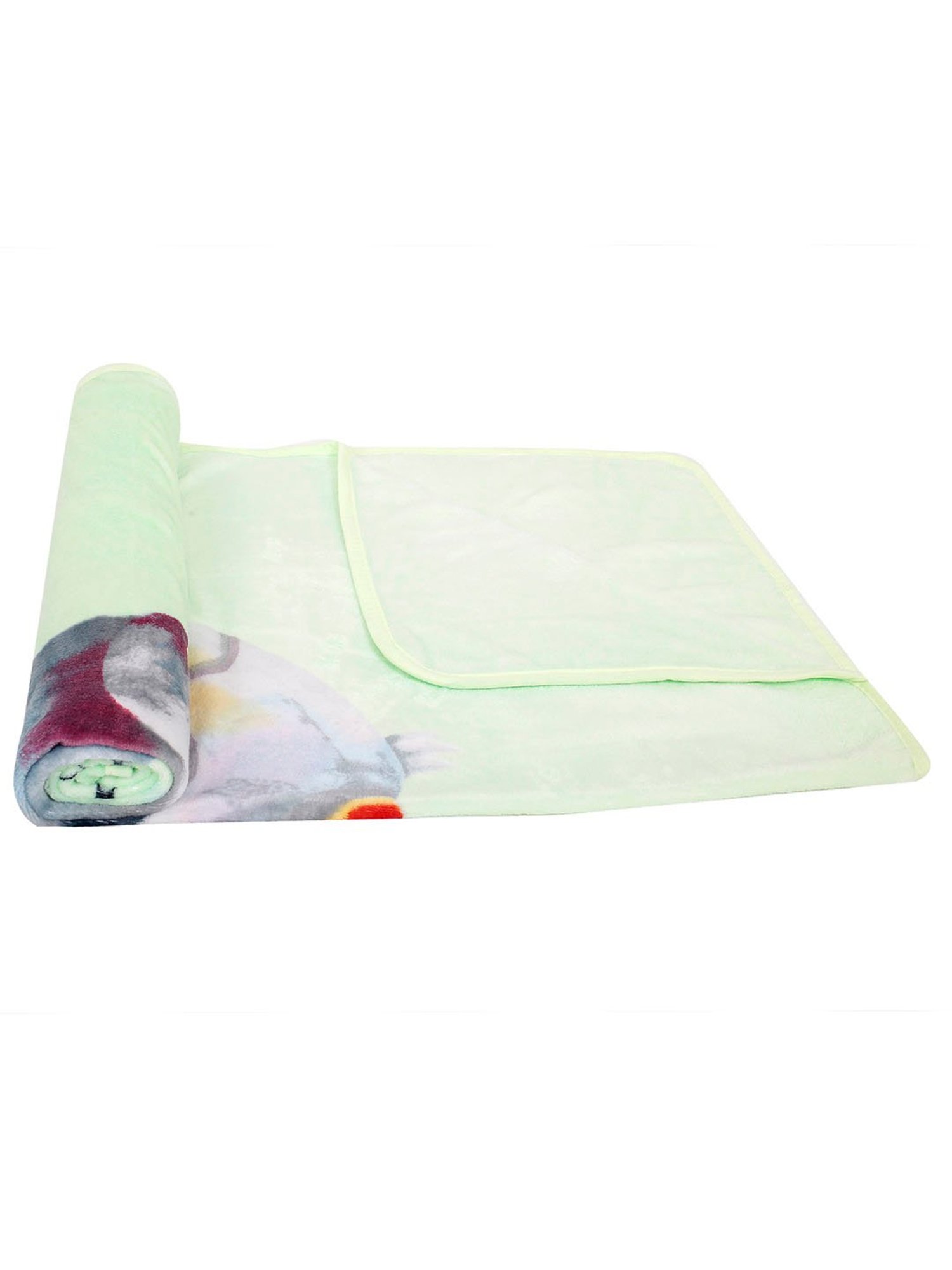 Baby Moo Little Birdy Fashion Tips Green One Ply Blanket