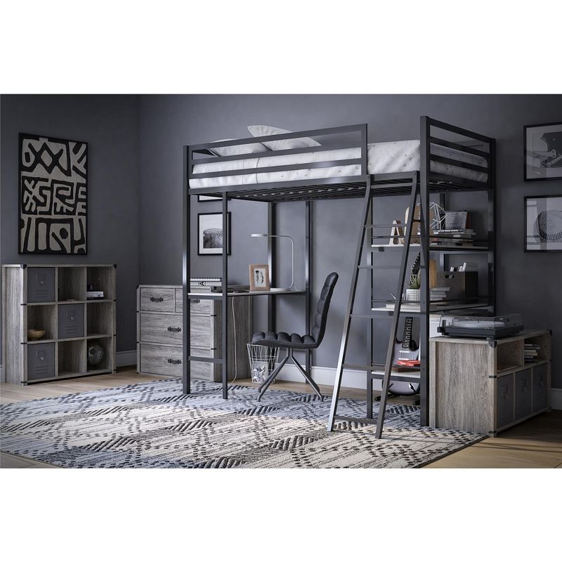Nova 9 Cube Storage Bookcase - Grey Oak