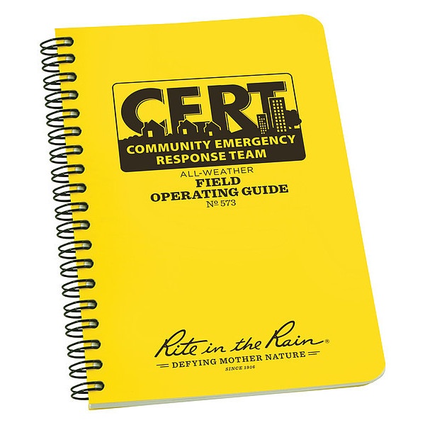 RITE IN THE RAIN 573 Field Operating Guide, 4-5/8 x 7In.