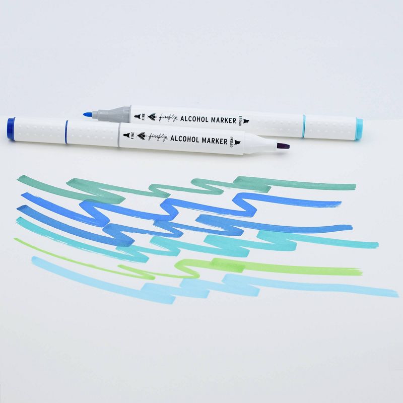 12pc Alcohol Markers Blue/Green - Momenta