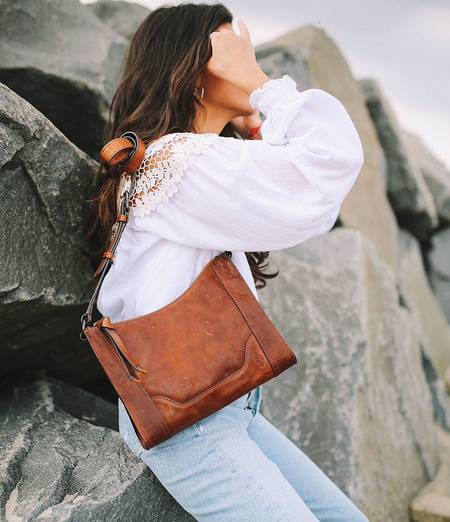 Frye Melissa Zip Leather Crossbody Bag