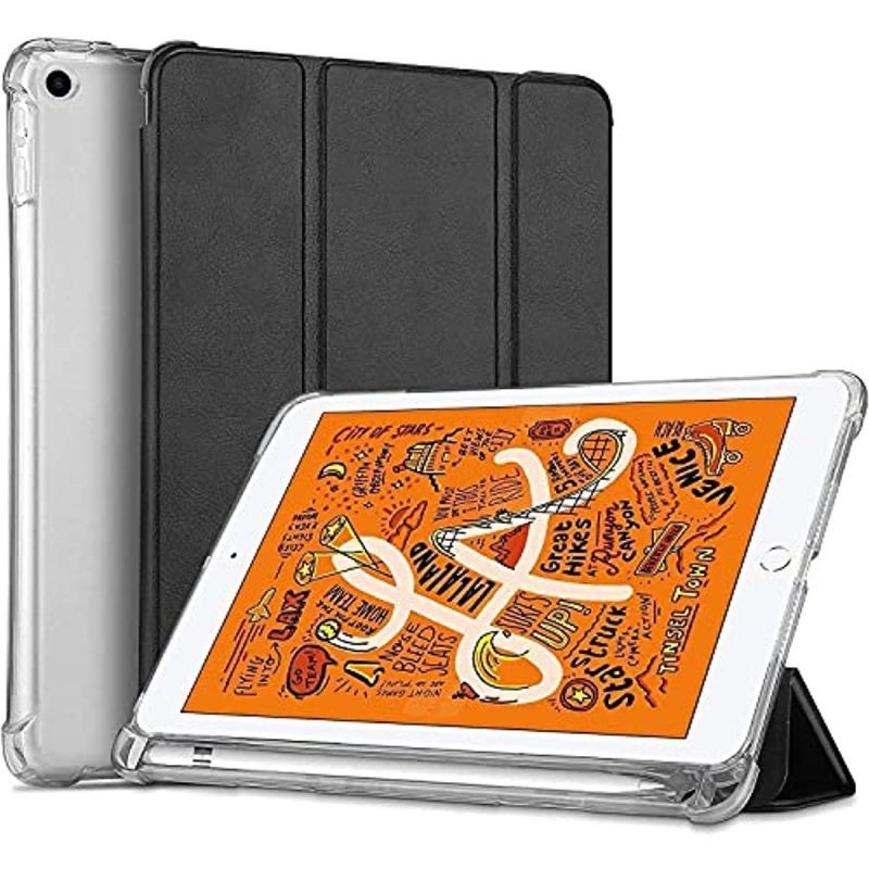 ProCase iPad Mini 4th and 5th Screen Protector, Tempered Glass Screen Film Guard Screen Protector Bundle with iPad Mini 5 Case 2019 with Pencil Holder, Ultra Slim Lightweight Stand Protective Case