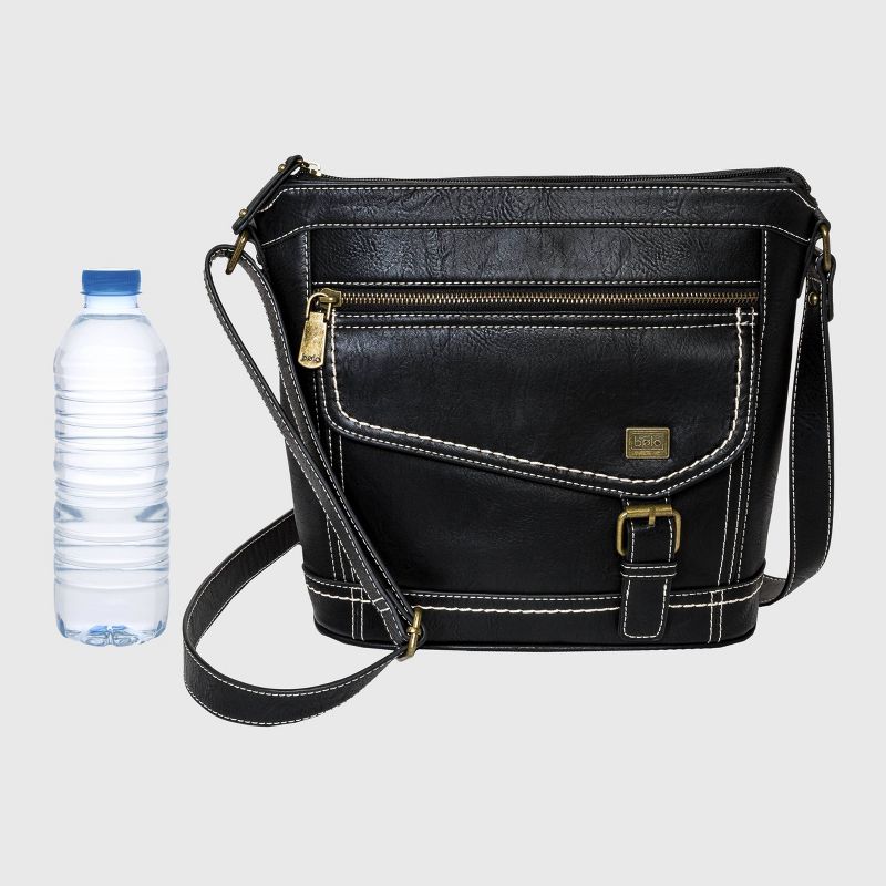 Bolo  Zip Closure Crossbody Bag - Black