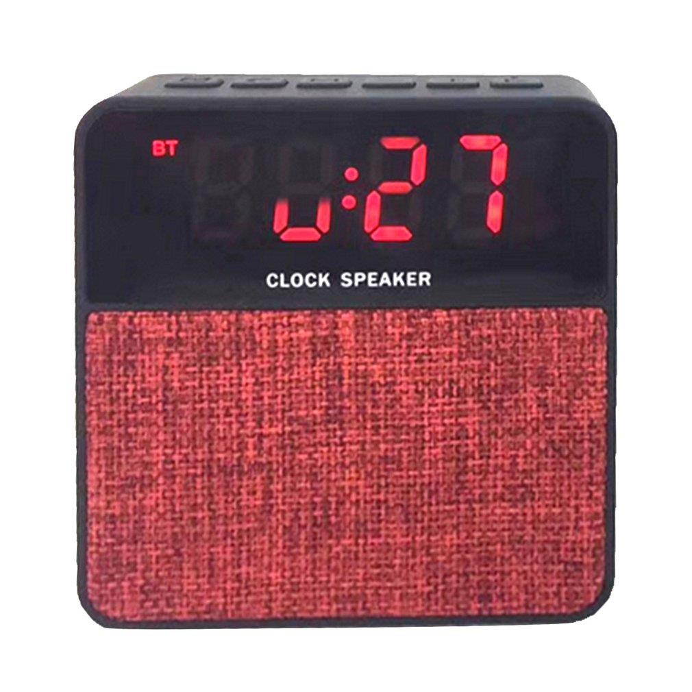 JT2605 Wireless Bluetooth Speaker LED Alarm Clock Hands-free Support TF Card