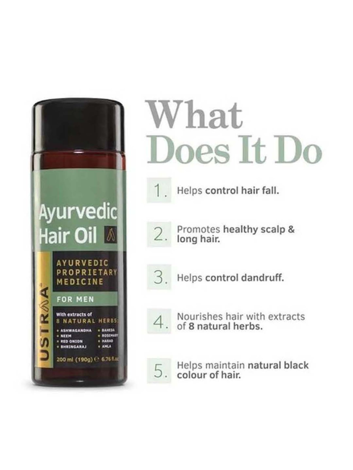 Ustraa Hair Growth Vitalizer & Ayurvedic Hair Oil