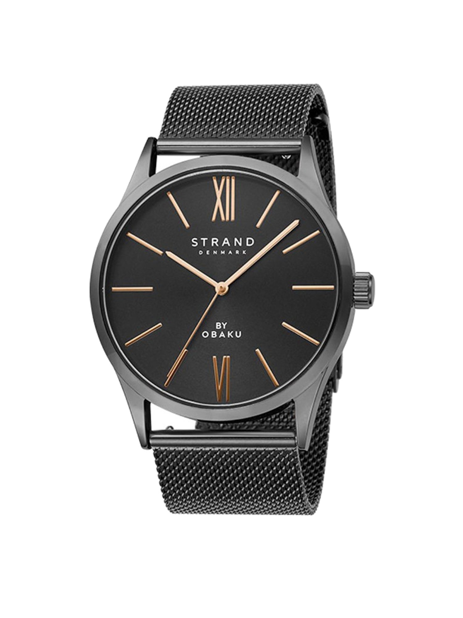 STRAND by Obaku S720GXBBMB Bradford Charcoal Analog Watch for Men
