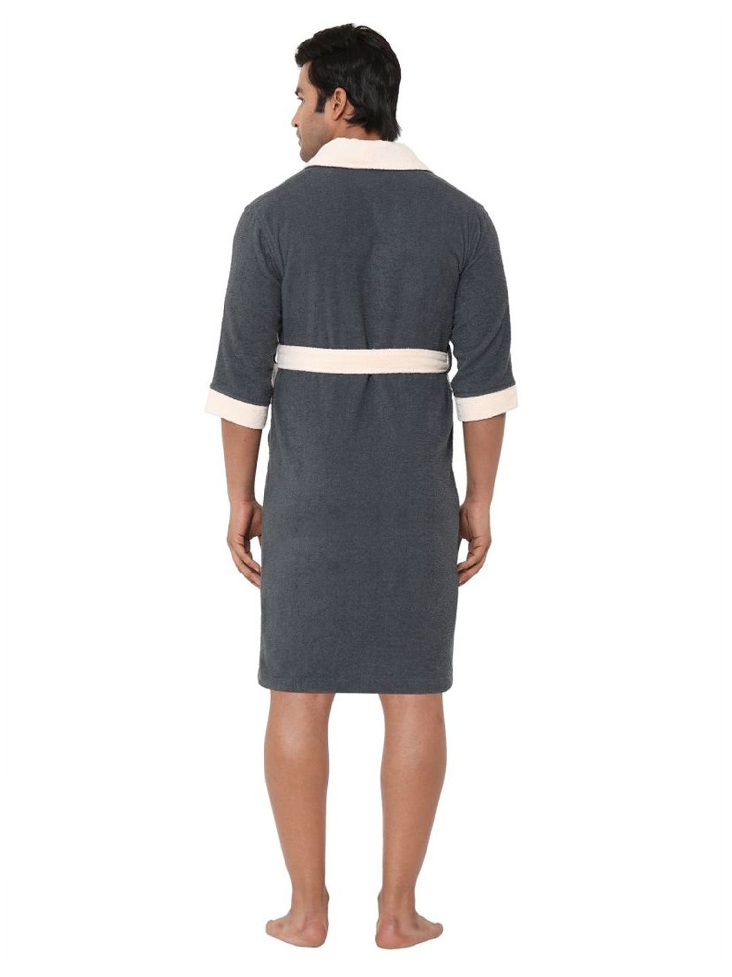 Spaces CLOUDZ Grey Cotton 300 GSM Bathrobes - Set of 1