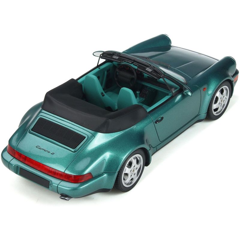 Porsche 911 (964) Carrera 2 Convertible Turbo Look Green Metallic w/Green Interior Ltd Ed 911 pcs 1/18 Model Car by GT Spirit