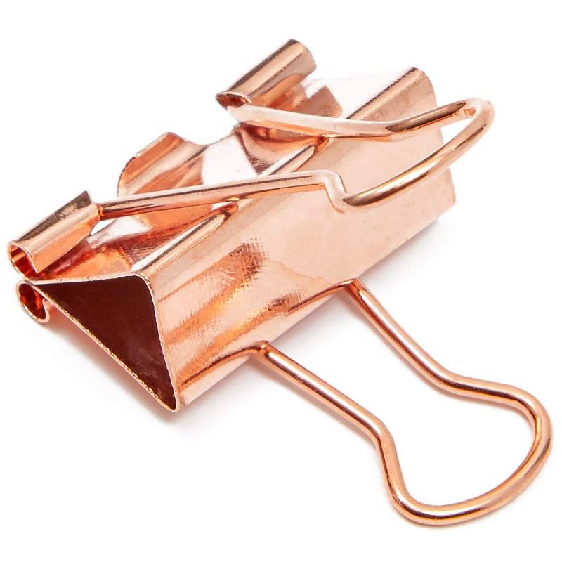 Bright Creations 150 Pack 3 Sizes Rose Gold Binder Clips Paper Clips Clamps File Clips Assorted Size for Office School Supplies