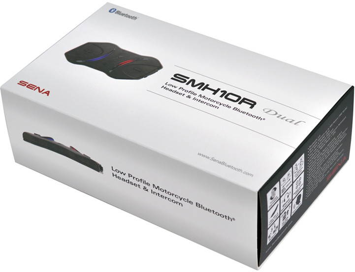 Sena - SMH10RD-01 - Smh10R Low Profile Bluetooth Headset & Intercom Dual Pack