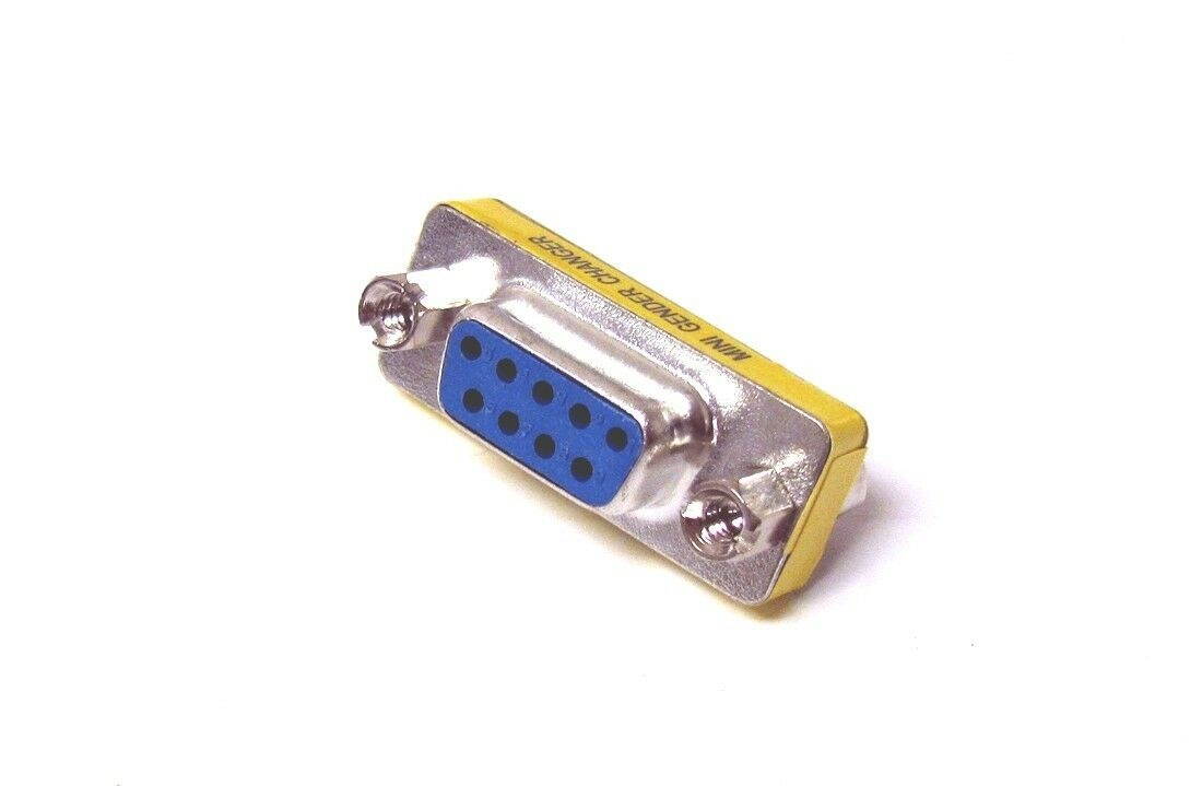 9 Pin RS-232 DB9 Female to Female F Serial Cable Gender Changer Coupler Adapter