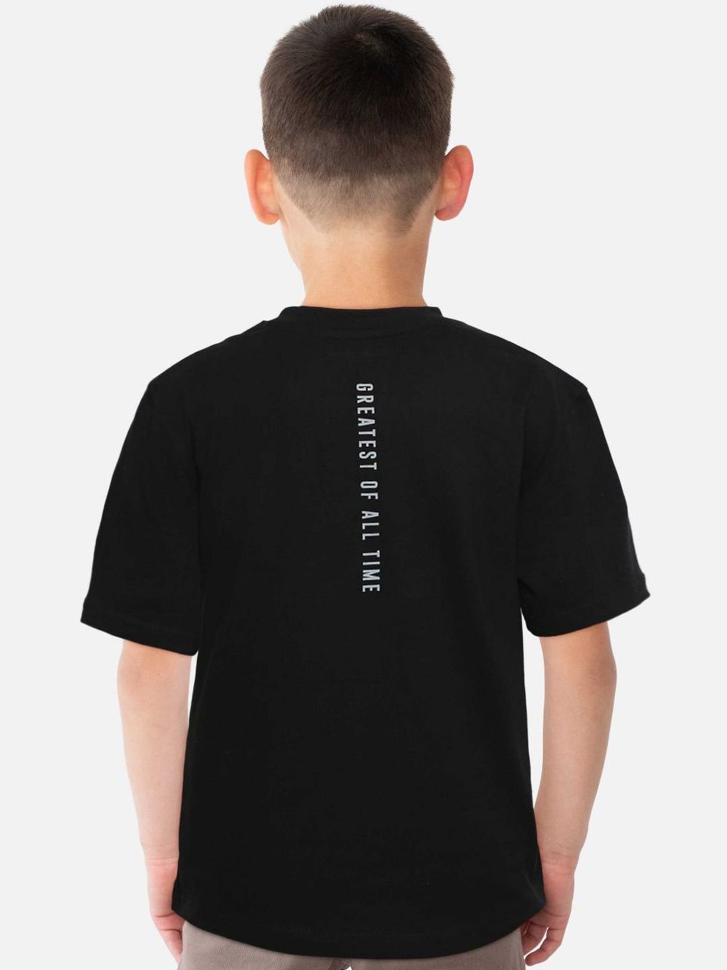 Gini & Jony Kids Black Cotton Printed T-Shirt