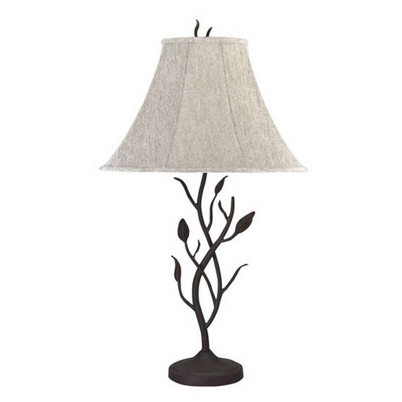 33" Metal Hand Forged Table Lamp Black - Cal Lighting