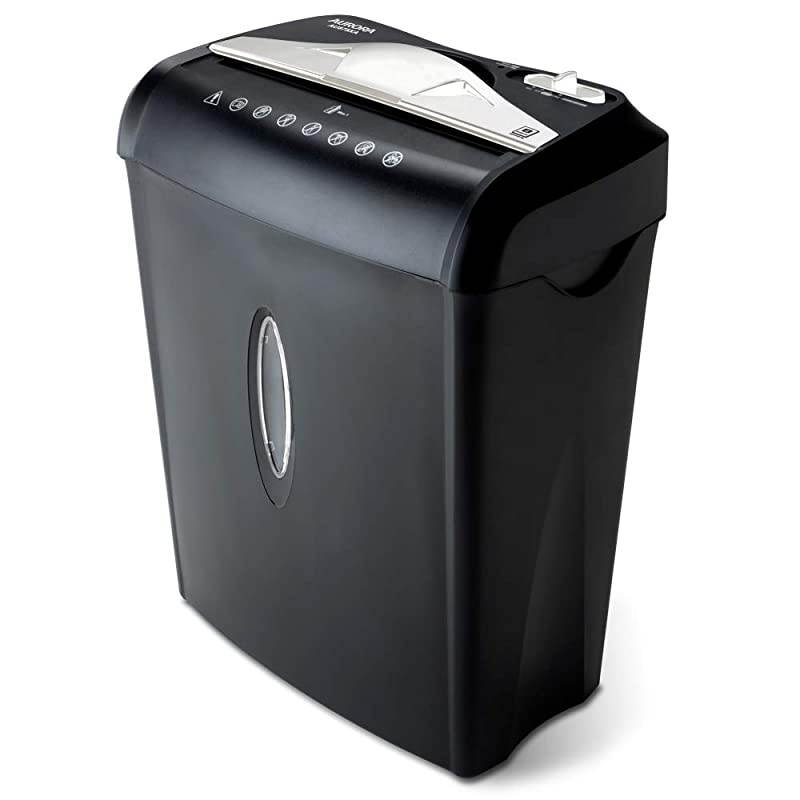 AU875XA Paper and Credit Card Shredder with 37Gallon Wastebasket 8Sheet CrossCut with Basket
