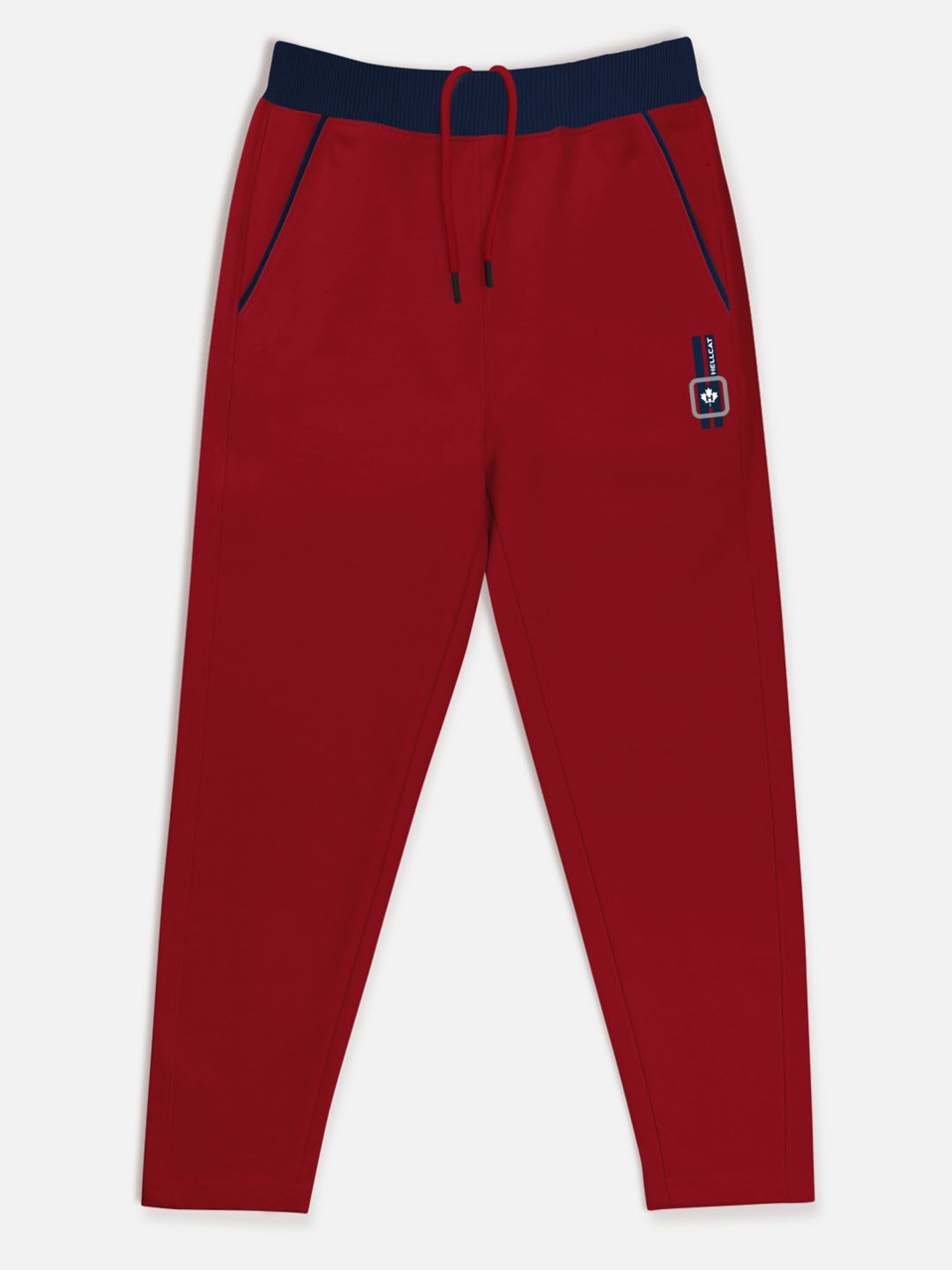 HELLCAT Maroon & Grey Solid Trackpants (Pack Of 2)