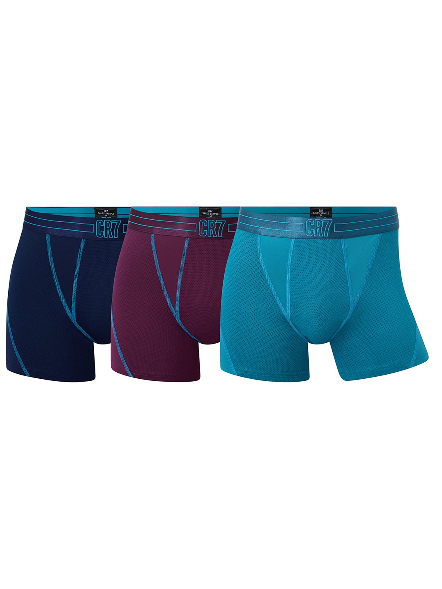 CR7 Multicolor Comfort Fit Trunks - Pack of 3