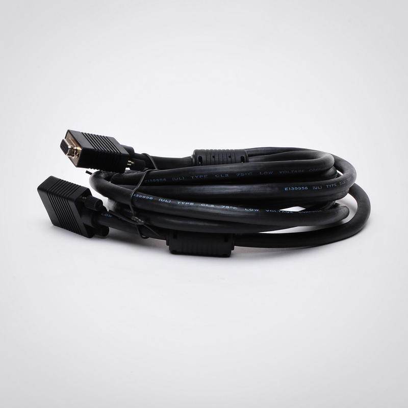 SVGA VGAF-15MF-BLK 15 ft. Male to Female Cable - Double Shielded with Dual Ferrites