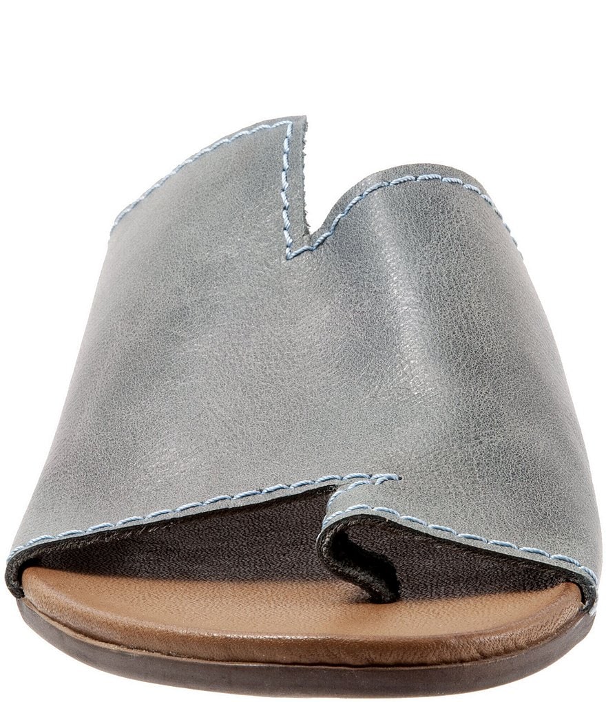 Bueno Tulla Toe Post Leather Slide Sandals