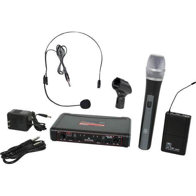 Galaxy Audio EDXR/HHBPS Dual-Channel Wireless Handheld and Headset System Band N Black