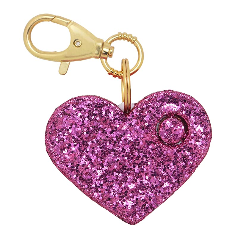 Safety Alarm for Women Ahhlarm SelfDefense Panic 115 Decibel Alarm Keychain for Women with LED Safety Light and Clip Pink Glitter Heart
