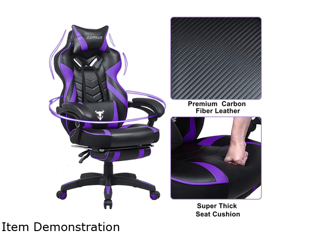 Gaming Chair, Racing Style Computer Desk Chair Padded Armrests Ergonomic Lumbar Support Adjustable Height
