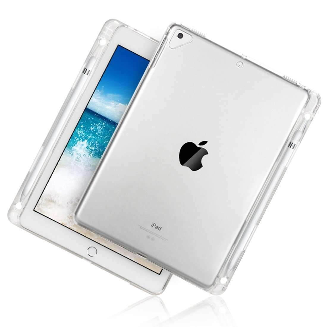 AMZER Clear Shockproof TPU Soft Back Case Pen Slot For iPad Pro Air 1 2 9.7 2018