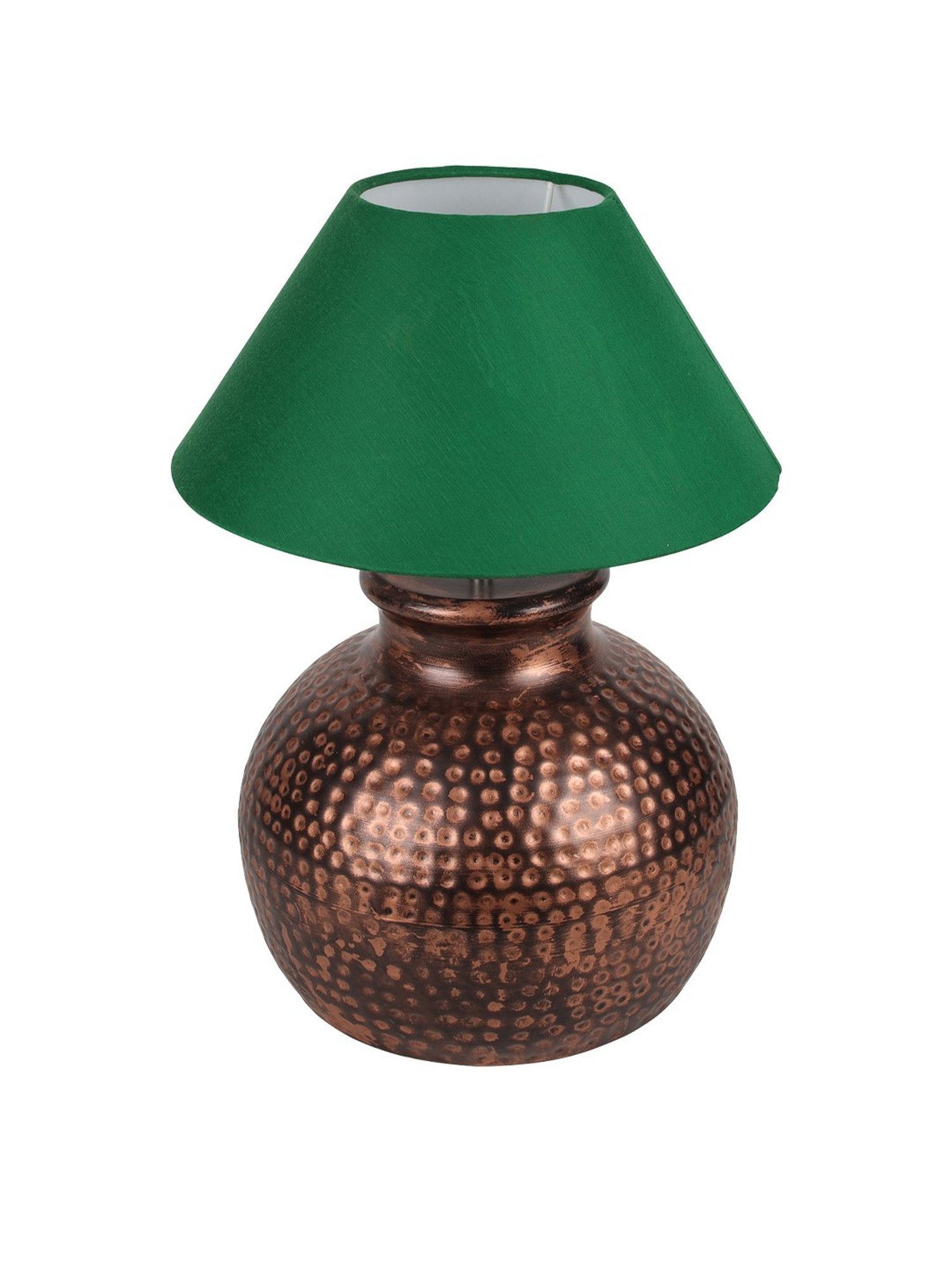 Homesake Green Hammered Oil-Rubbed Bronze Metal Table Lamp