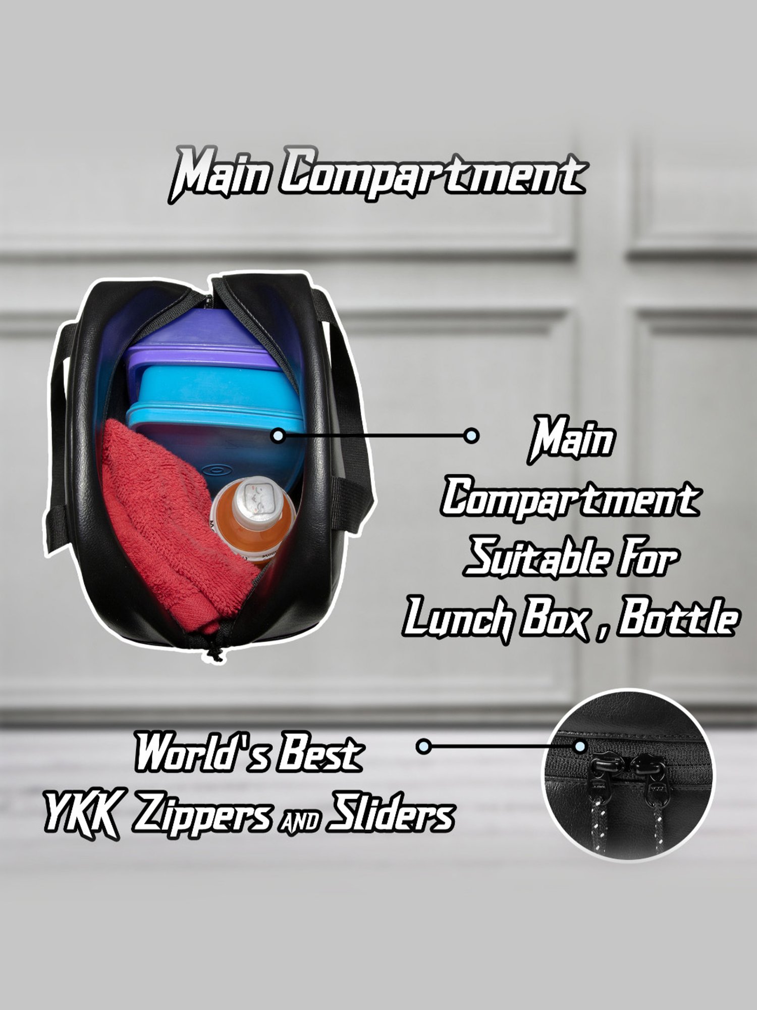 F Gear Nosh Black Medium Lunch Bag