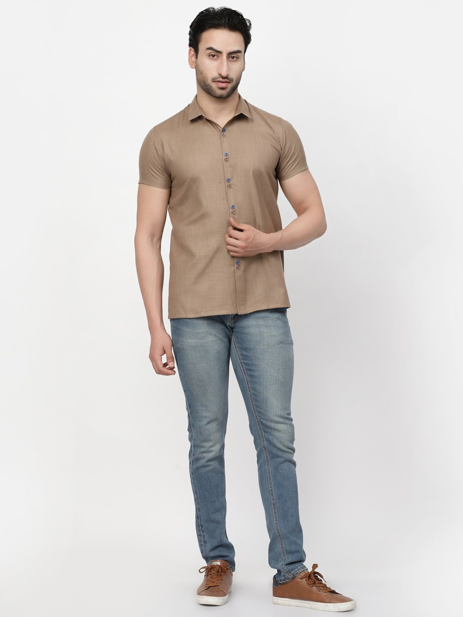 Lela Brown Regular Fit Shirt