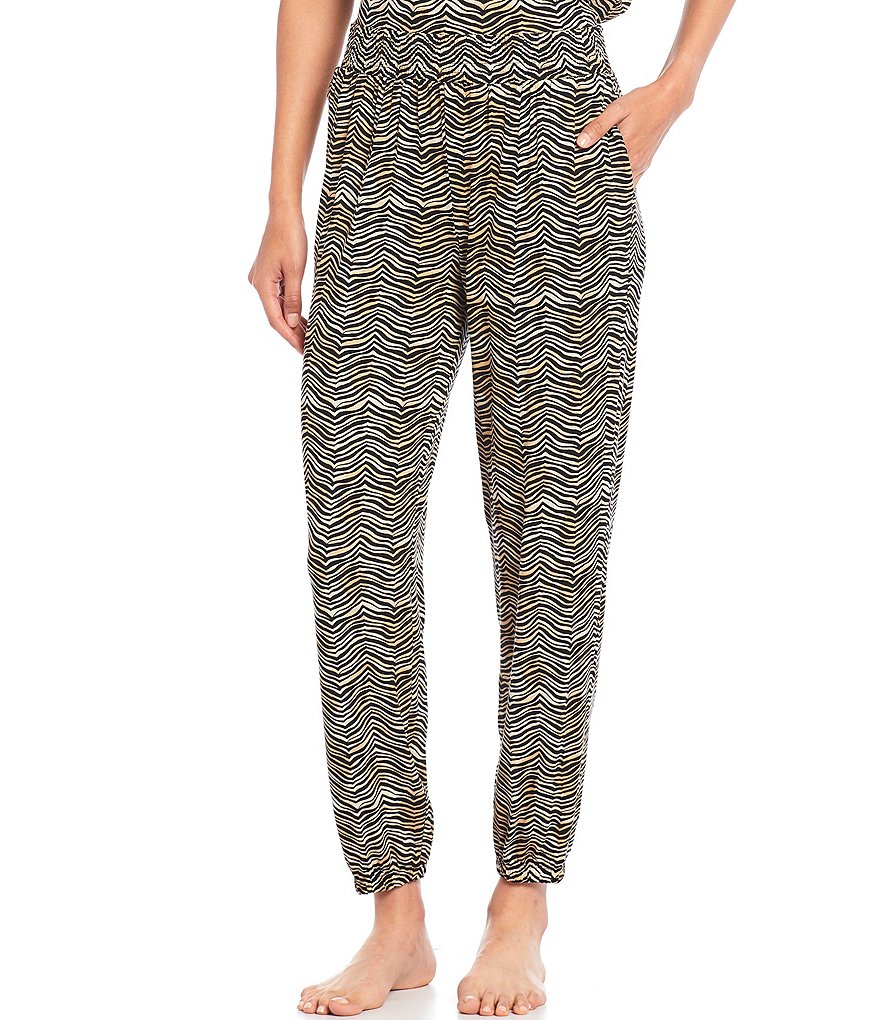 Refinery29 Animal Print French Terry Jogger Coordinating Sleep Pants