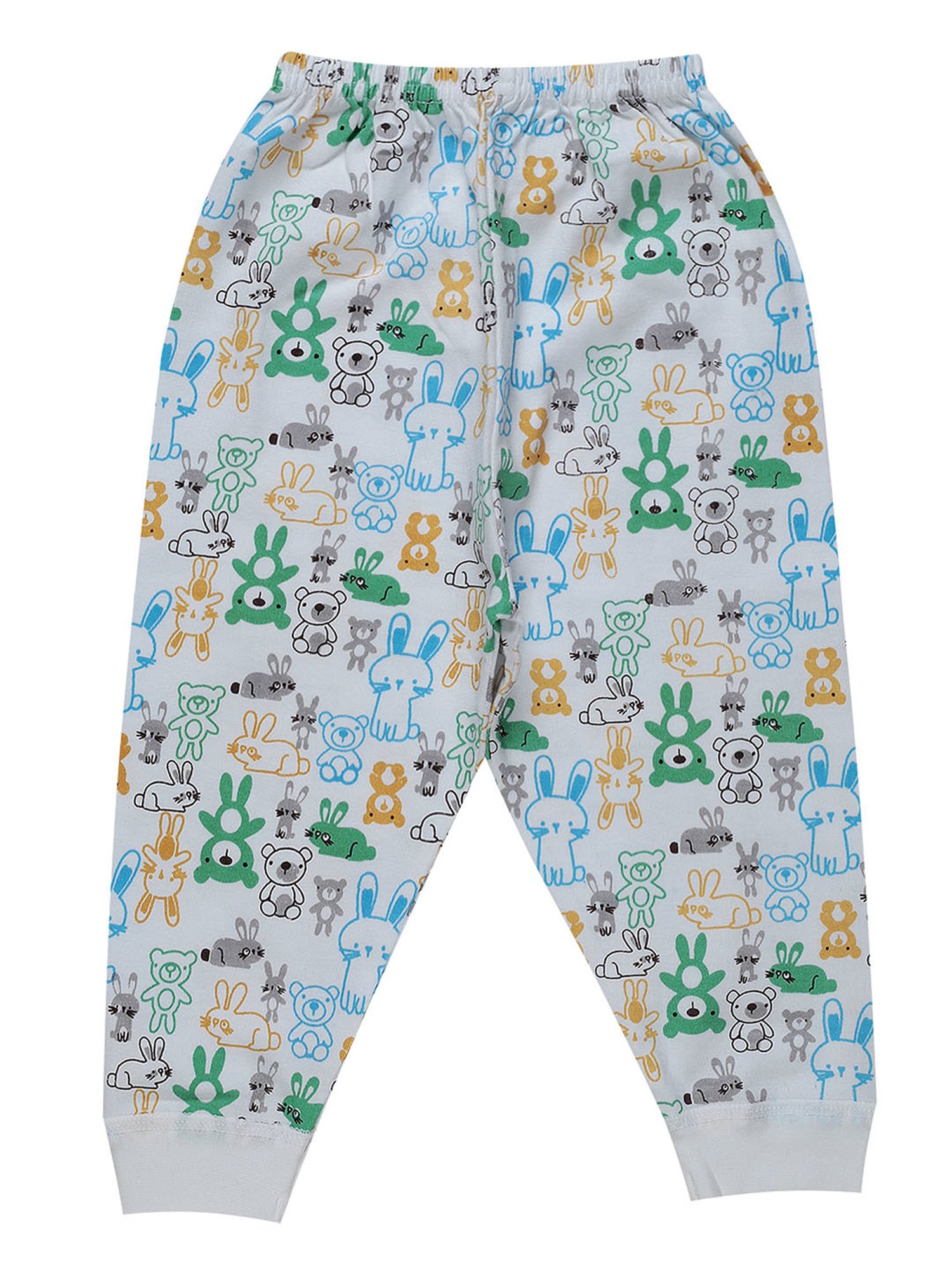 Bodycare Girls White Printed Pyjamas(Pack Of 3)