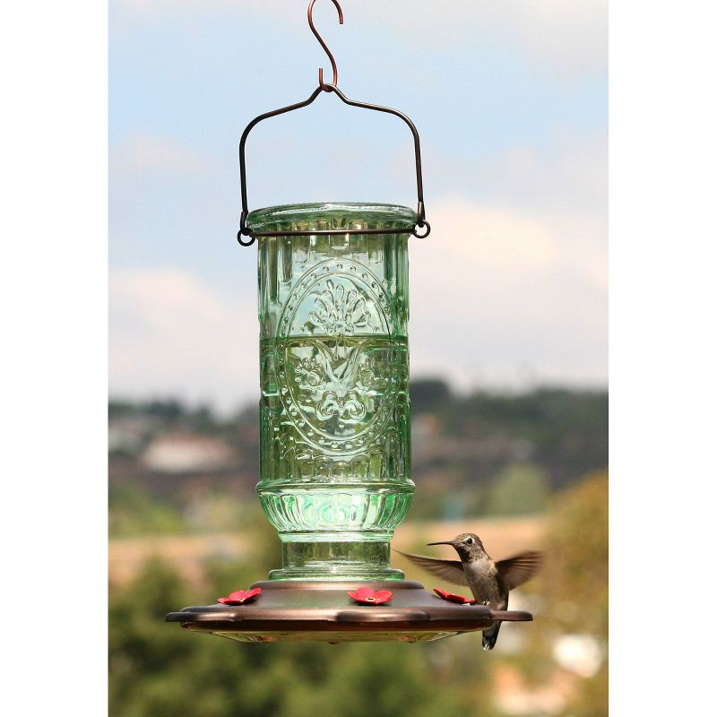 Droll Yankees More Birds Vintage Hummingbird Feeder - Green/Bronze