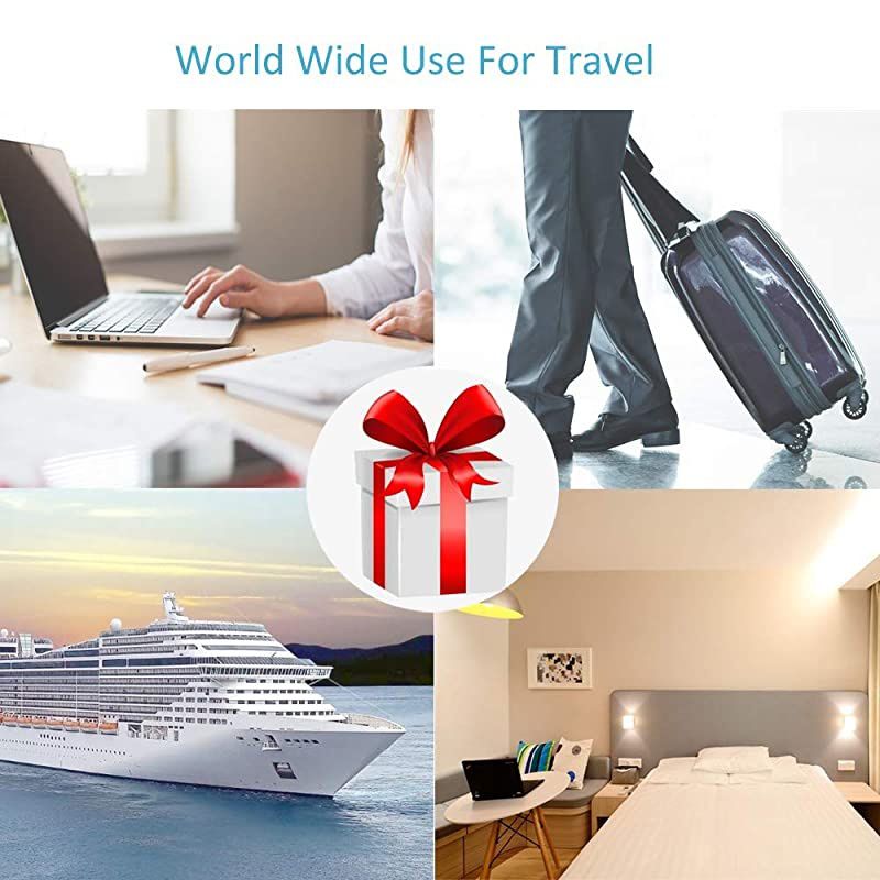 European UK Australia Travel Adapter 3Pack Kit,  International Power Plug 2 USB, Outlet Adaptor for US to Worldwide Europe Spain Iceland Italy Ireland England China, Type C Type G Type I