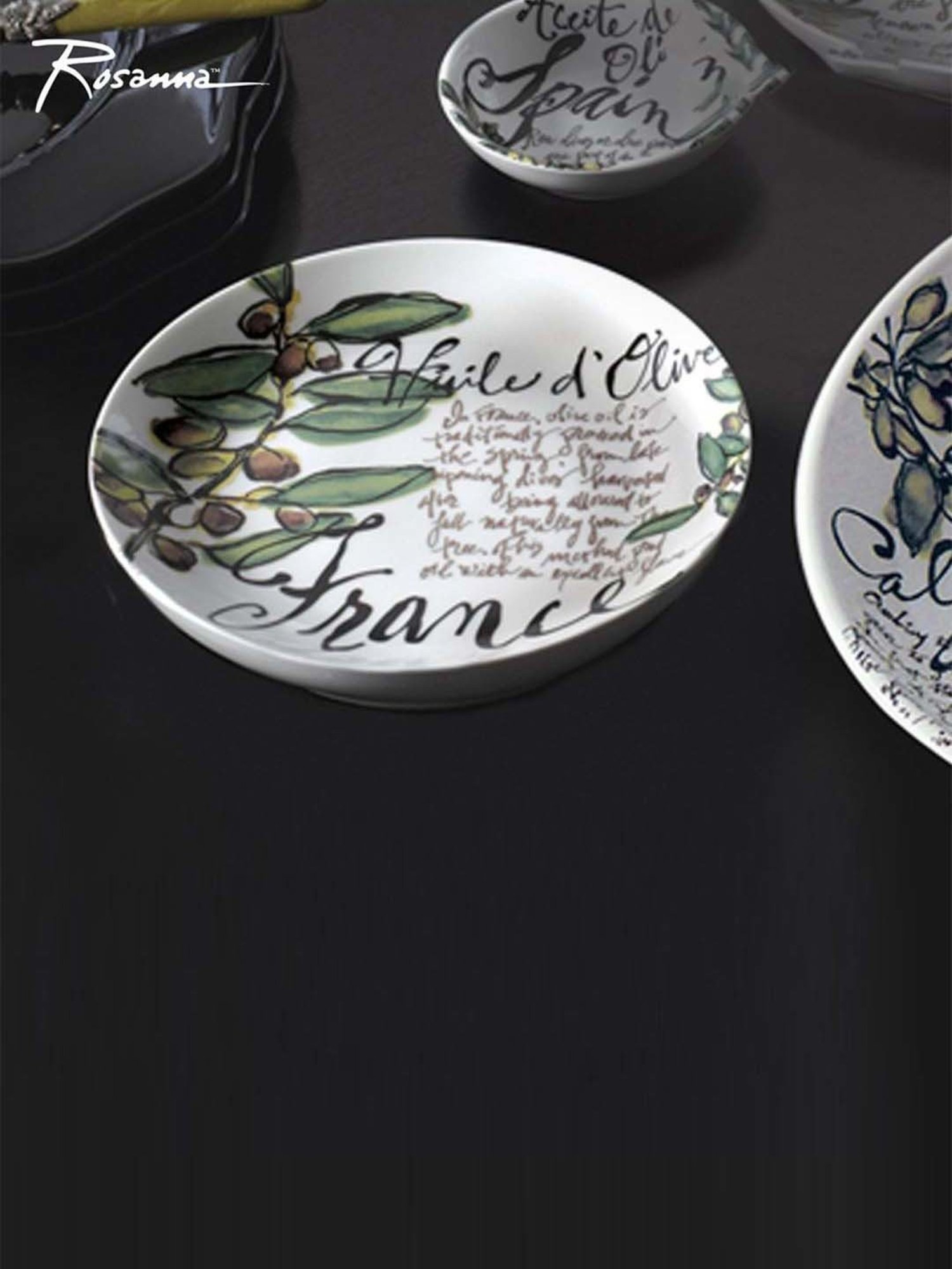Rosanna 4-Piece Multi Medium Olive Oil Printed Bowl Set